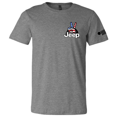 Mens Jeep® Wave USA T-Shirt - Graphite Heather